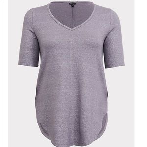 torrid GREY SPARKLE HACCI TUNIC TEE